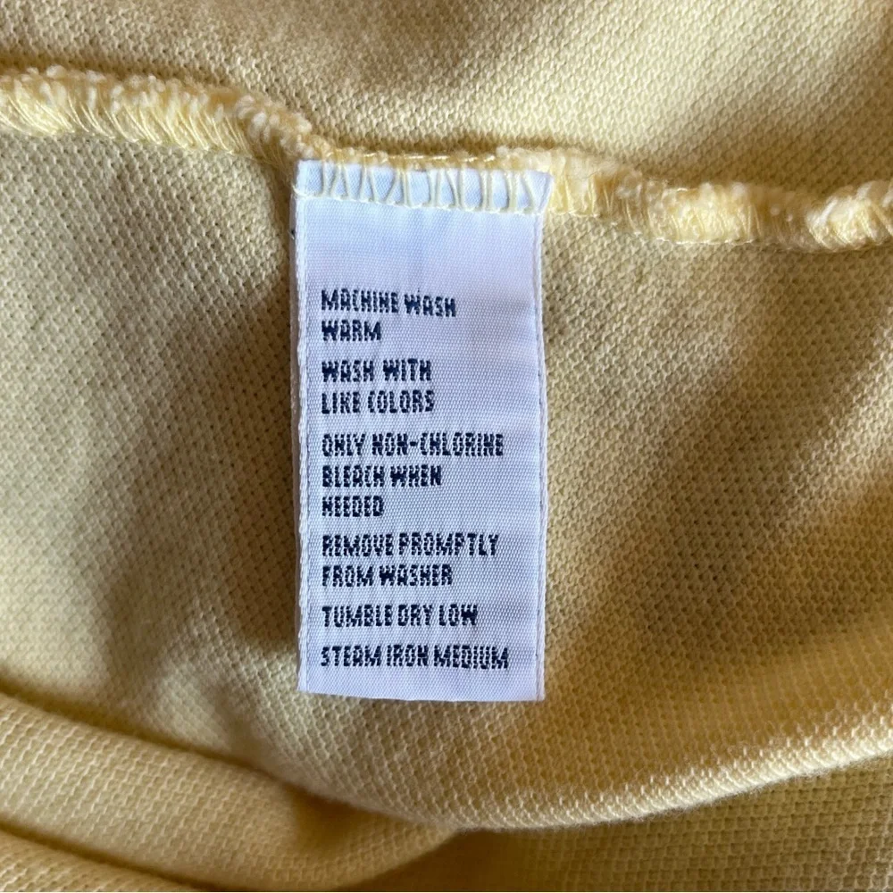 Polo by Ralph Lauren Vintage Pastel Yellow Polo with Blue Collar